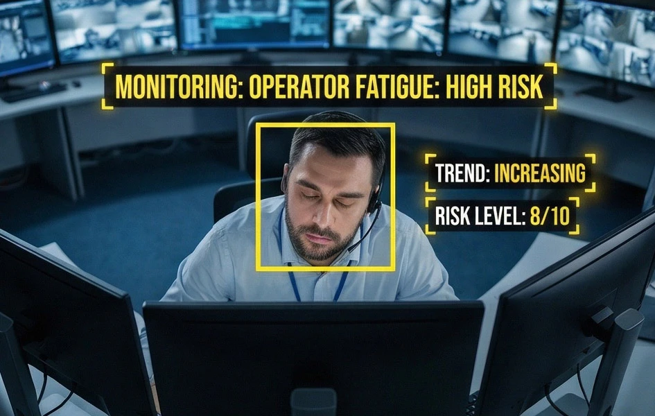 Operator fatigue monitoring using facial landmark Distracted Activity Detection