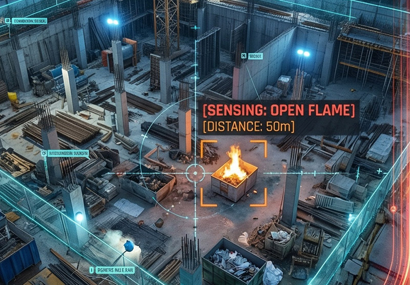 Visual flame recognition using TensorVox Fire & Smoke Detection AI